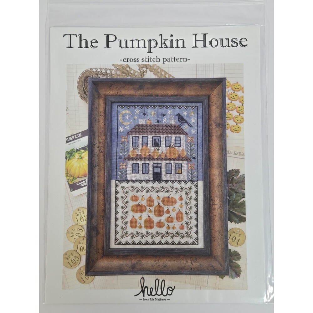 Hello From Liz Mathews The Pumpkin House Cross Stitch Pattern Halloween Pumpkin